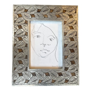 Contemporary Abstract Portrait Pencil Drawing by Anna Heigh For Sale