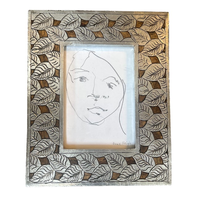 Contemporary Abstract Portrait Pencil Drawing by Anna Heigh For Sale