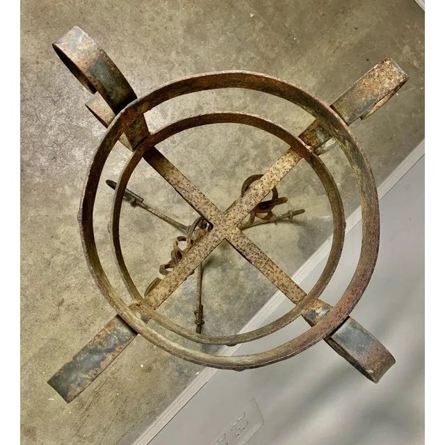 Pair of 19th Century Wrought Iron Wall-Mounted Plant Holders or Torchères For Sale In Los Angeles - Image 6 of 11