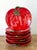 Vintage 1960s Italian Glazed Ceramic Tomato Plates - Set of 8 For Sale - Image 10 of 12