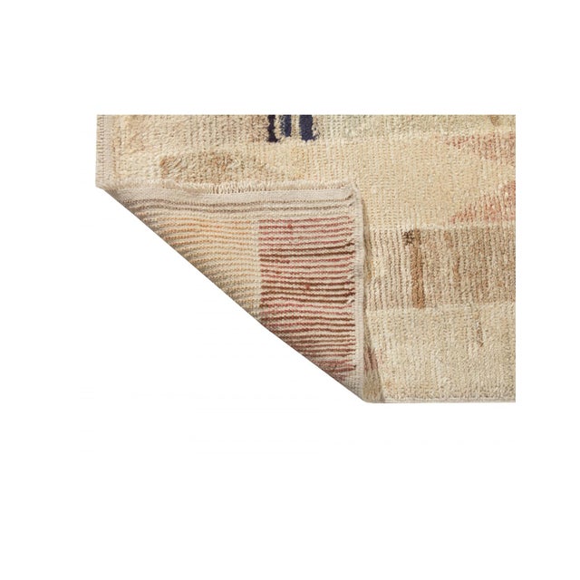 Mid-Century Modern Faded Large Piled Turkish Wool Rug - 8`4" X 11`10" For Sale - Image 3 of 6