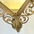French Vintage Hollywood Regency Pierced Gold-Tone Metal Wall or Vanity Mirror For Sale - Image 3 of 10
