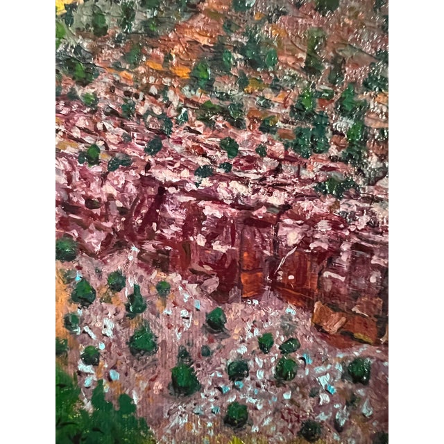 Sunlit Zion Cliffs Original Painting by Steve Schaaf For Sale - Image 4 of 7