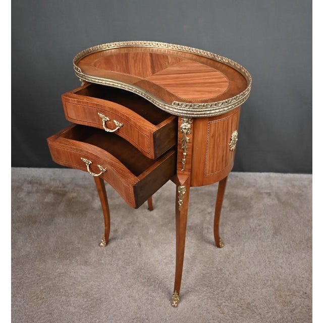 Small Transition Marquetry Coffee Table, 1940 For Sale - Image 3 of 18