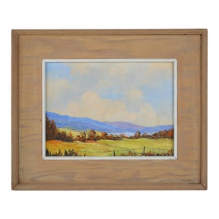 Charles Reid 1937-2019 New England Landscape Painting Signed For Sale