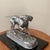 Vintage Collectible Silver Weighted Metal "Pointer Dog " Sculpture on Black Marble Base For Sale - Image 11 of 12