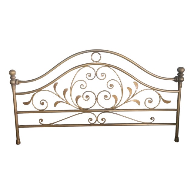 Lacquered Wrought Iron Footboard, 1950s For Sale