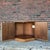 This is a beautiful Lane hexagonal walnut side table. It has gorgeous wood grain and recessed wood pulls.