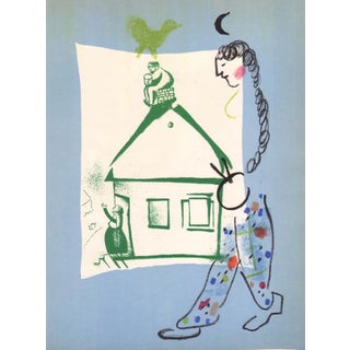 1960 Marc Chagall Original Lithograph La Maison De Mon Village For Sale
