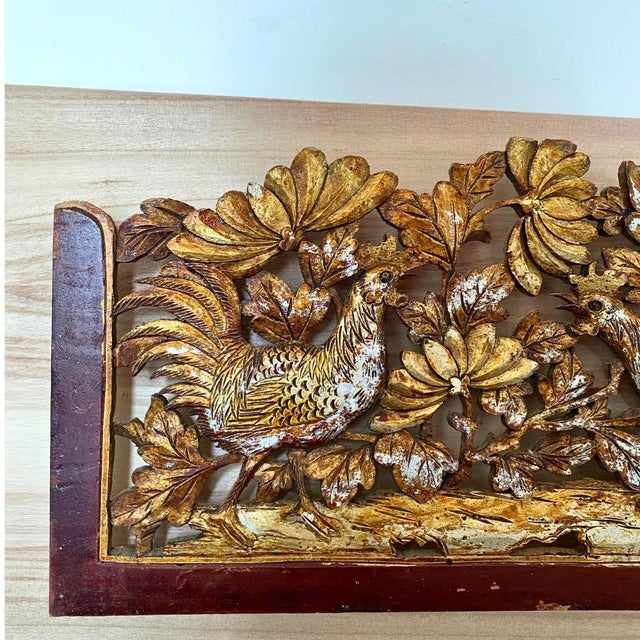 1920s c.1920 Chinoiserie Gilt & Silvered Openwork Pheasant Floating Wall Sculpture For Sale - Image 5 of 8