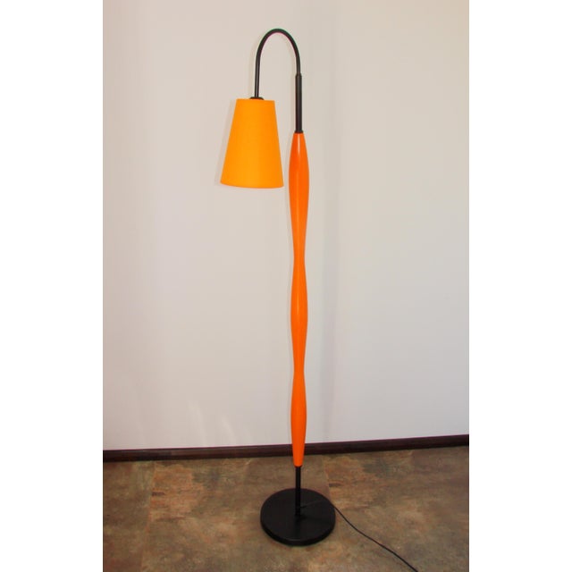 Postmodern Orange Floor Lamp, 1990s For Sale - Image 6 of 12