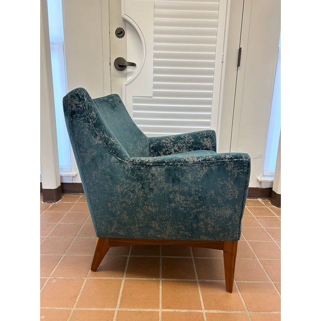 Mid-Century Modern Arteriors Ferguson Chair Walnut-Chenille For Sale - Image 3 of 7