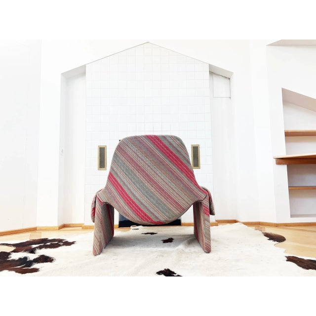 Gray Saporiti Italia Vittorio Introini P60 Lounge Chair + P61 Ottoman by Proposals, Italy 1970 For Sale - Image 8 of 12