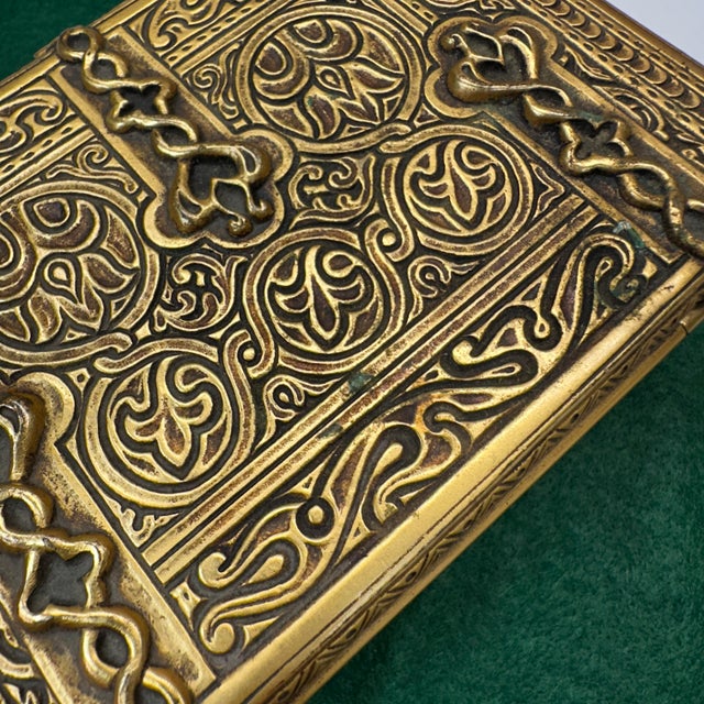 Tiffany Studios Cigar Cigarette Box New York 1680 Venetian Bronze Cedar Lined For Sale - Image 13 of 18