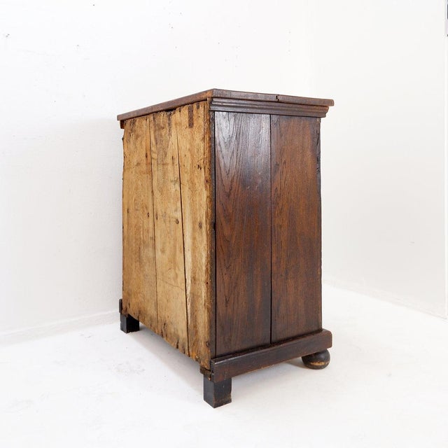 Small Rustic Wood Buffet with Bun Feet For Sale - Image 11 of 16