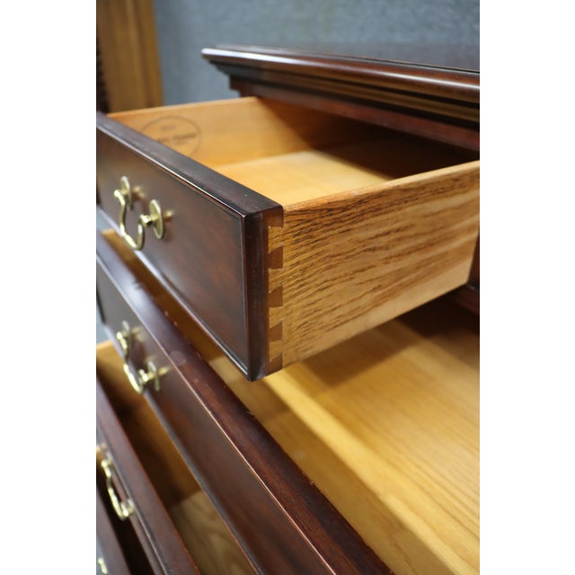 Henkel Harris Chippendale Style Mahogany 12-Drawer Dresser, 2000 For Sale - Image 11 of 13