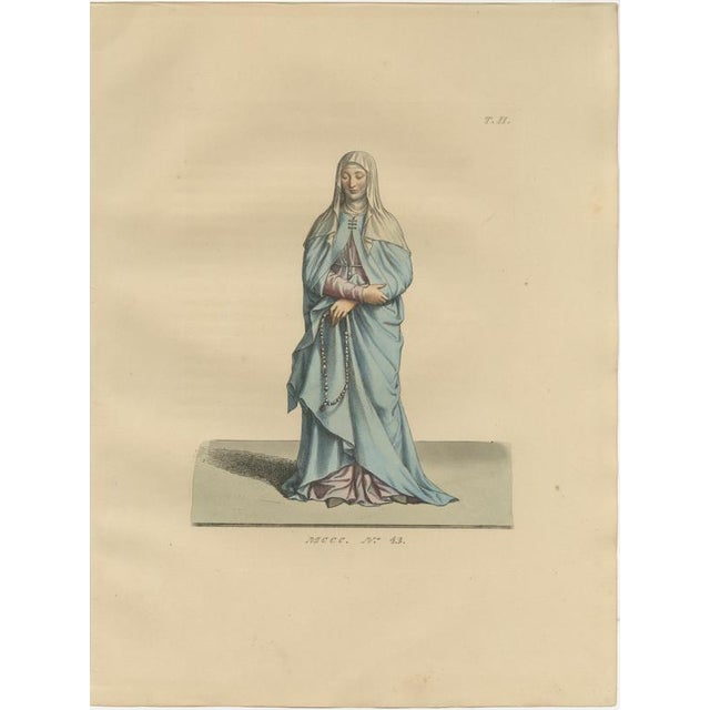 Medieval Costumes, 1860, Paper, Set of 6 For Sale - Image 3 of 9