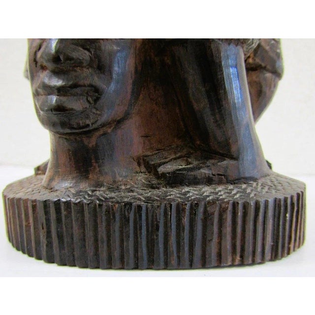 Vintage Makonde Tree of Life Ujamaa Wood Carving Sculpture For Sale - Image 9 of 17