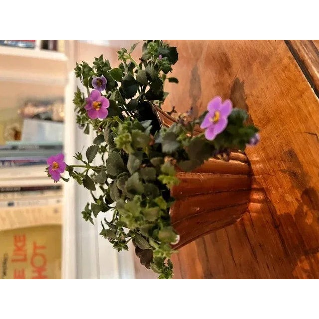 Metal Ribbed Solid Brass Planter or Desk Container For Sale - Image 7 of 8