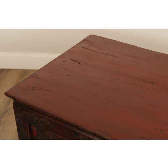 19th Century Tibetan Hand Painted Cabinet For Sale - Image 9 of 13
