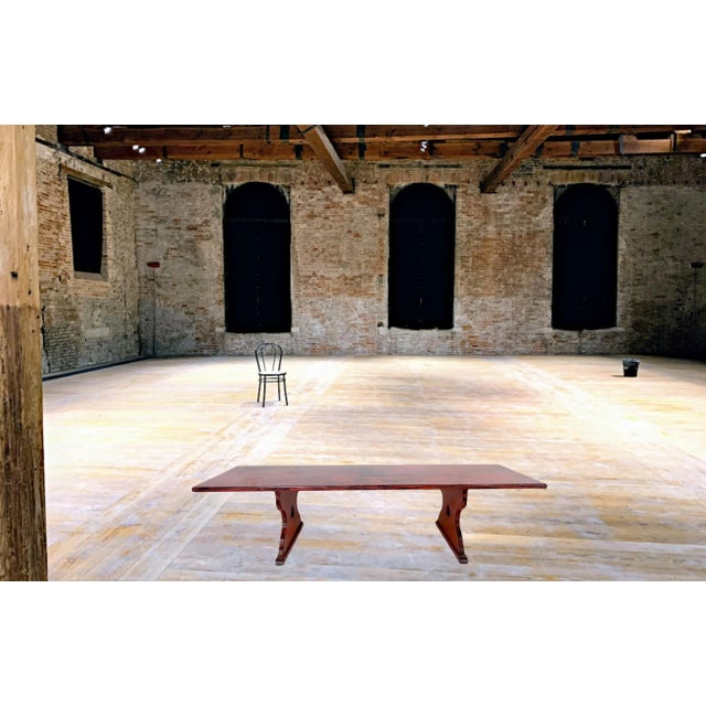 Vintage Chinese Red & Black Lacquer Rectangular Coffee Table or Altar / Display Stand For Sale In Tampa - Image 6 of 11