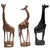 African Carved Wood African Giraffe Figurines, Set of 3 For Sale - Image 3 of 9