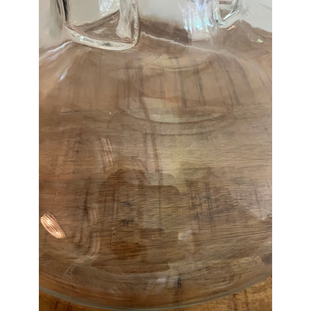 Transparent Rare Alfredo Barbini Murano Hand-Blown Art Glass Lotus Vase / Centerpiece Bowl With Four-Petal Opening, Italy, 13” For Sale - Image 8 of 14