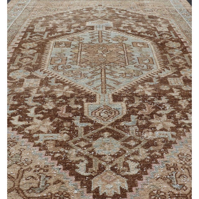 Earthy Tone Antique Persian Hamadan Rug 4'0"x5'9" For Sale In Atlanta - Image 6 of 10