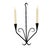 Vintage German Wrought Iron Two-Arm Wall Candle Sconce For Sale - Image 4 of 14