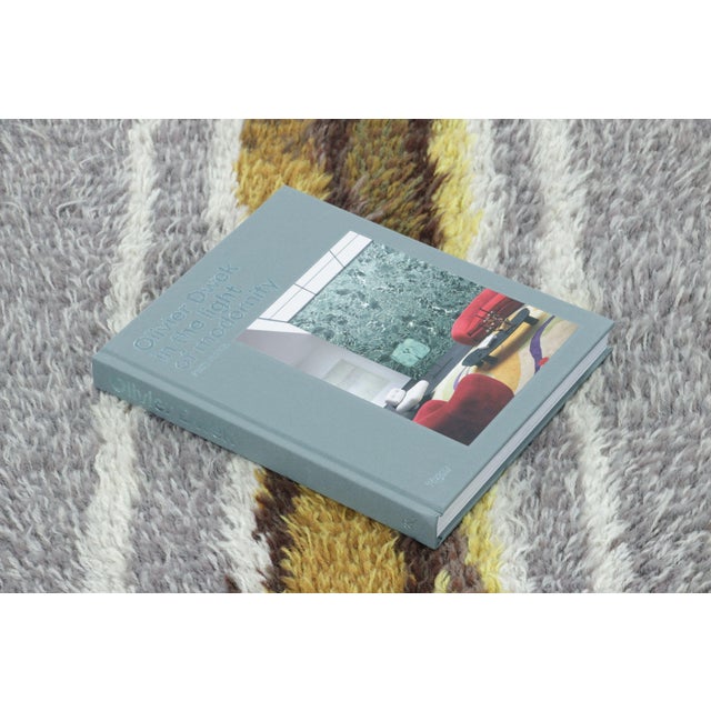 Gray Vintage Swedish Rya Rug With Gray and Orange Vertical Geometry - Rug & Kilim For Sale - Image 8 of 8