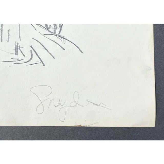 Drawing on paper by New York abstract expressionist painter Richard Snyder (1951-1921). Signed lower right.