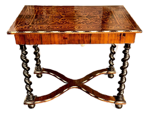 19th C. Italian Inlaid Mahogany Side Table