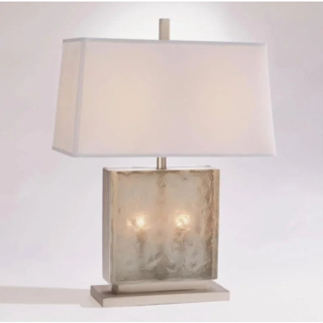 Lalique Style Square Lamps - a Pair For Sale - Image 10 of 10