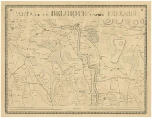 Map of the Rhine River Region by Vandermaelen, 1821
