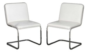 Brueton Chrome Cantilevered Chairs, Pair