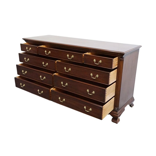 Henkel Harris Genuine Solid Mahogany Traditional 66" Double Dresser For Sale In Kansas City - Image 6 of 13