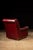 Mid 20th Century Vintage Tufted Leather Chesterfield Armchair and Ottoman Set in Burgundy For Sale - Image 5 of 12