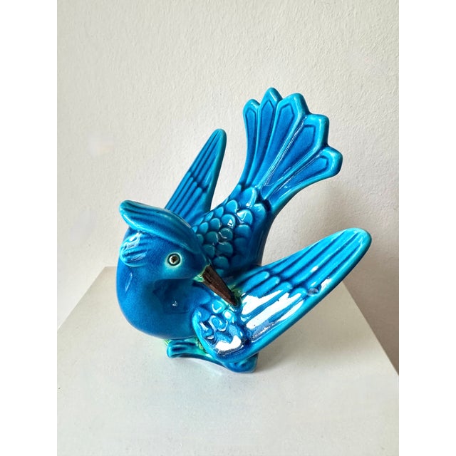 Blue Bird Ceramic Figure by Gunnar Nylund for Rörstrand, 1960s For Sale - Image 8 of 8