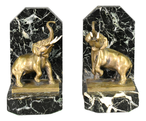 Art Deco French Bookends in Bronze from H. Fady, 1930s, Set of 2