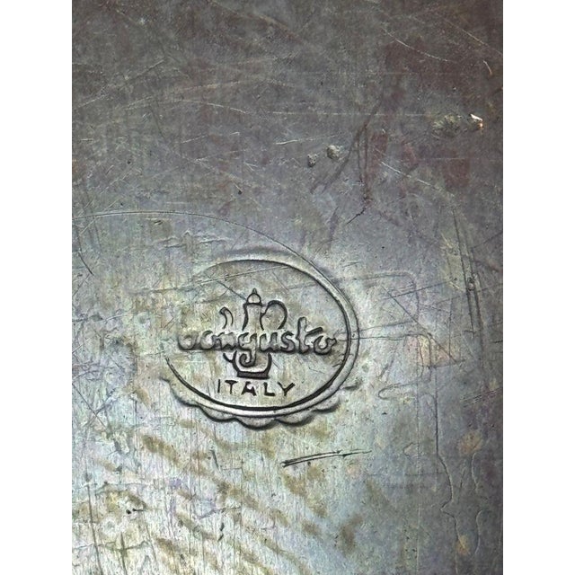 Copper Vintage Bongusto Italy Copper Shallow Pan With Handles For Sale - Image 8 of 8