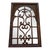 Vintage Walnut Framed Arched Fretwork Overlay Wall Mirror For Sale