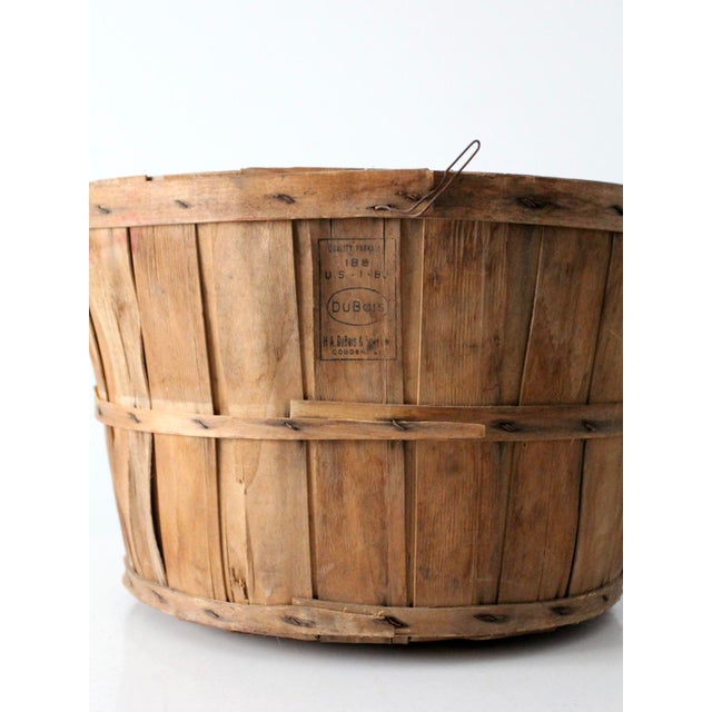Vintage Wooden Orchard Basket Chairish