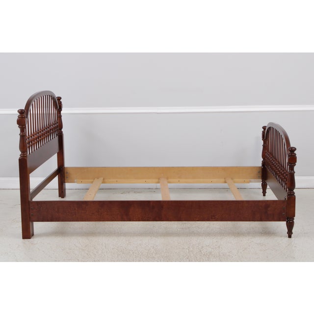 1990s Cherry Queen or Full Size Spindle Bed For Sale - Image 5 of 15