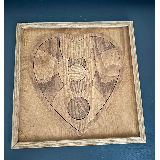 Late 20th Century Vintage Late 20th Century Handcrafted Wooden Heart Puzzle For Sale - Image 5 of 7