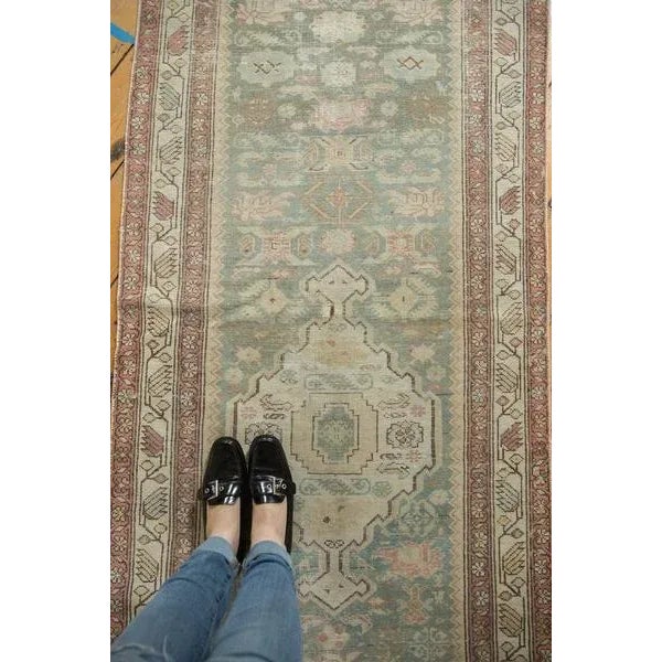 1930s Vintage Distressed Malayer Rug Runner - 3'2" X 16'4" For Sale - Image 5 of 13