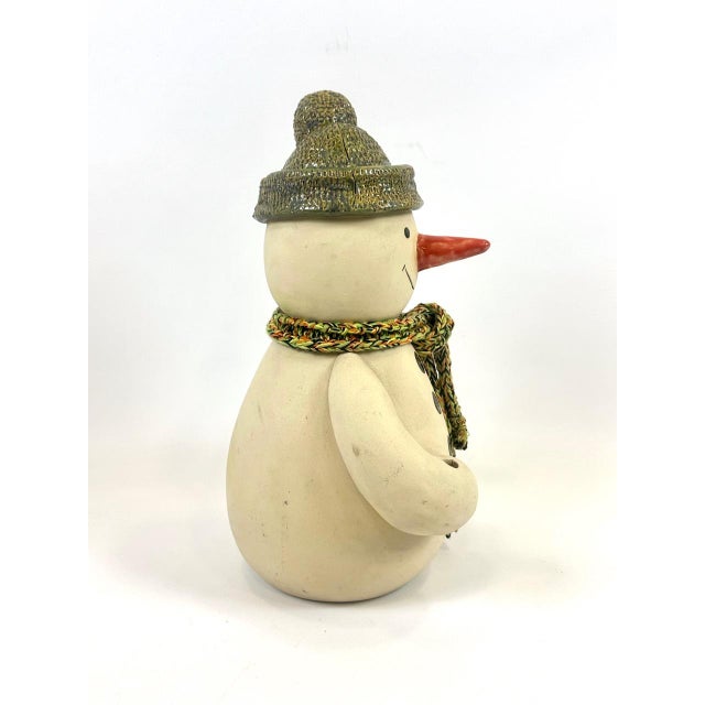 Large Vintage Ceramic Snowman Figure, 1970s, in Very Good conditions. Designed 1970 to 1979