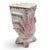 Vintage Pink Ceramic Cornucopia Vase W/ Applied Bird & Flowers For Sale - Image 4 of 9