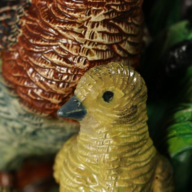 Hugo Lonitz Majolica Partridge and Chicks Candelabra Base For Sale - Image 16 of 17