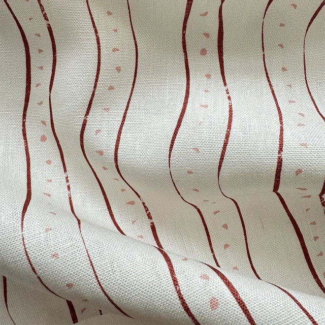 100% Heavy weight linen with wavy and imperfect lines, originally drawn with ink and watercolour. The inspiration was...
