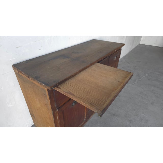 Brown Antique European Farmhouse Wood Cupboard Cabinet Sideboard For Sale - Image 8 of 14